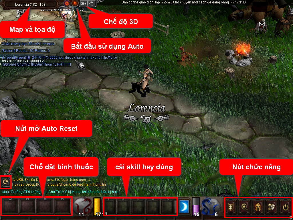 Chức năng chính của Game MU Phục Sinh