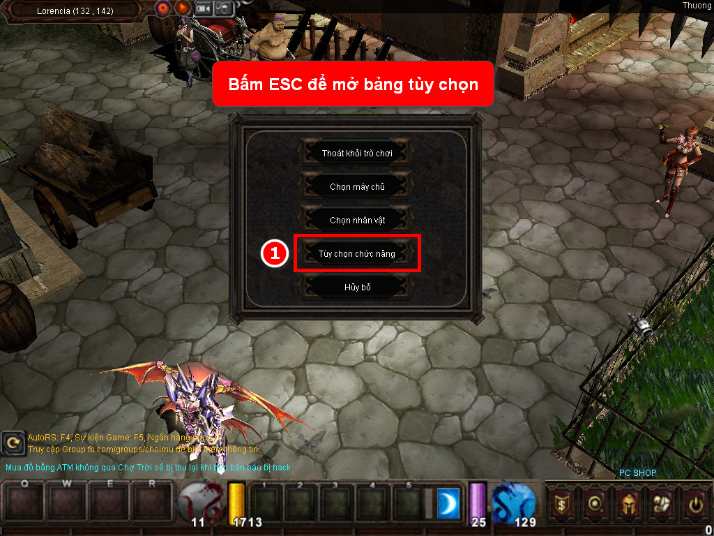 Chức năng chính của Game MU Phục Sinh